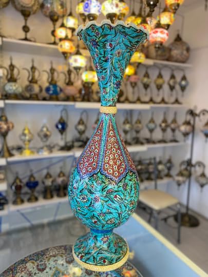 Handmade Tall Large Turkish Ceramic Floor Vase